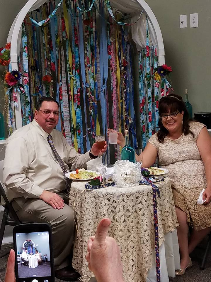 Sean and his wife at their wedding