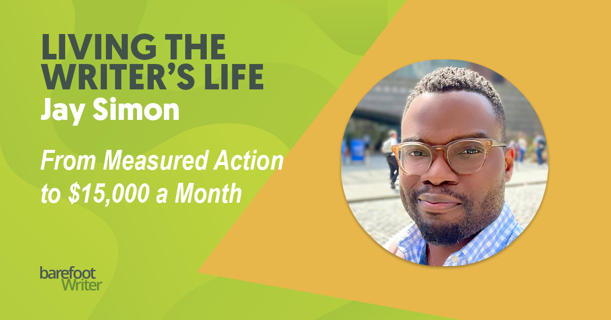 Jay is an active voice in the Barefoot Writer Club, housed
	with the AWAI Copywriting Insiders Facebook group.