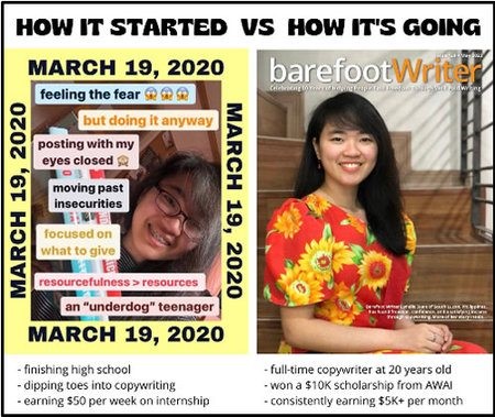 Lynelle Suan How it Started vs. How It&rsquo; s Going Copywriting Career Recap photo