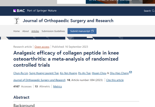 AI source for collagen article from BioMed Central