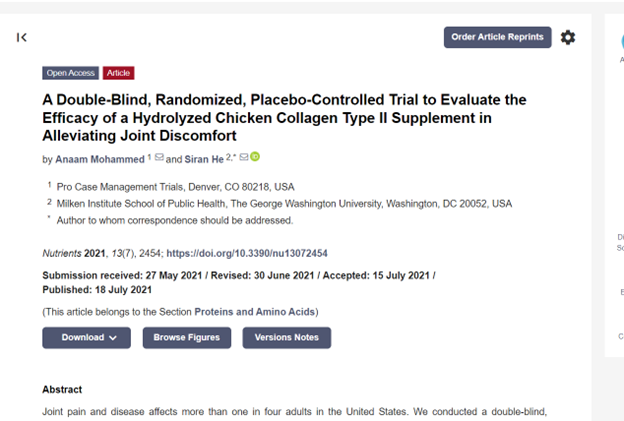 AI source for collagen article from MDPI